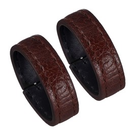 XLIUAX 6 Pcs Leather Belt Loop Keepers, Belt Loop Stays Keeper Straps Accessories for 1.38" /35mm Wide Belts/Straps(Brown)