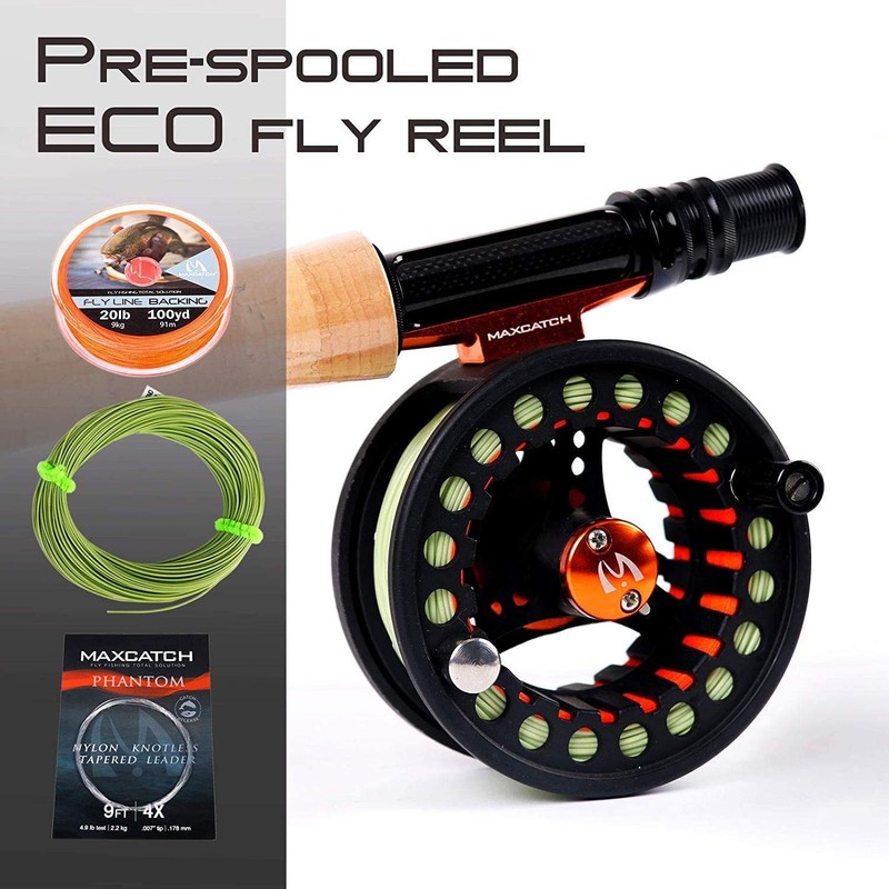 Maxcatch ECO Fly Reel Large Arbor with Diecast Aluminum Body(2/3wt