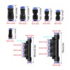 26 pieces 8 shapes air push-in fitting connector, pneumatic connector,