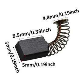 AUXBC 20Pcs Carbon Motor Brushes, 10mm x 5mm x 5mm Electric Tool Replacement Parts for Power Drills, Saws, Grinders, Vacuum Cleaners
