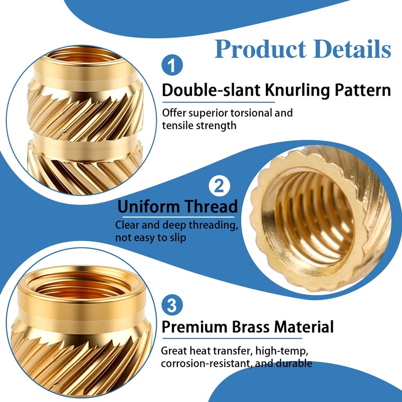 420 Pcs Threaded Inserts, M2 M2.5 M3 M4 M5 M6