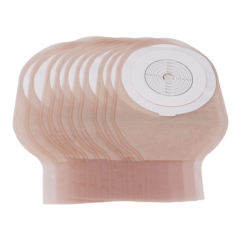 10pcs Colostomy Bags Leak Proof Safe Comfortable Portable Ostomy Pouch