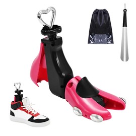 UHIAGREE Shoe Stretcher, Shoe Stretcher, Prevents Scrubbing, Size Adjustment, Prevents Shape Shape, Includes Shoe Spatula for Men and Women, Rose Color (S 8.7 - 10.6 inches (22 - 27 cm)), 1 pcs