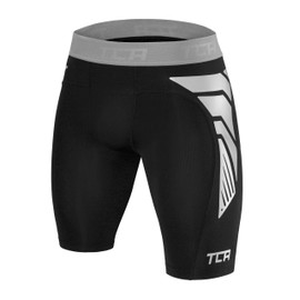 TCA Boys' CarbonForce Pro Compression Base Layer Shorts Thermal Under Gear - Black Stealth/Grey, 12-14 Years