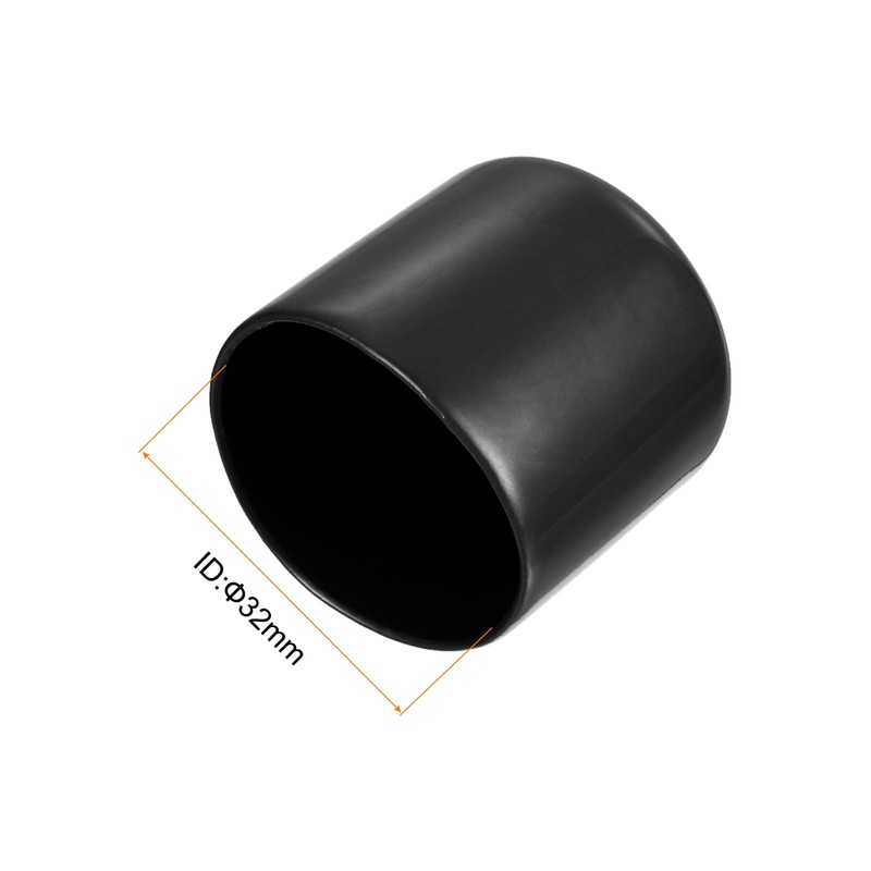sourcing map 8pcs Rubber End Caps 32mm(1 1/4") ID Vinyl