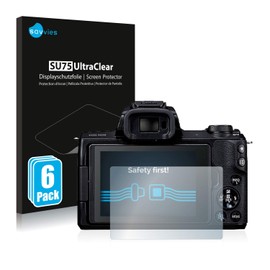 Savvies 6 Pack Screen Protector compatible with Canon EOS M50 Protection Film Clear