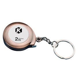 2M Tape Measure Keychain Mini Steel Retractable Tape Measure Keychain Portable Keyring Pull Ruler Measuring Tape (Bronze)
