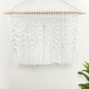 Lush Decor Boho Macrame Leaf Cotton Valance/Kitchen Curtain/Wall Decor, 30"
