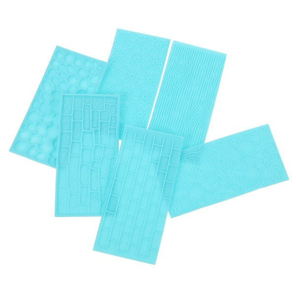 jojofuny 6pcs Craft Texture Impression Mats Premium Polymer Clay Tools