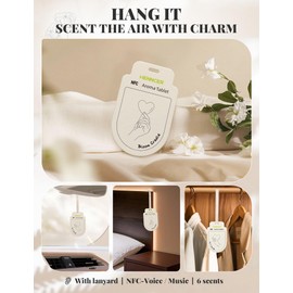 6 Pack Scented Card NFC Fragrance Card with Six Scents and Styles Voice Playback Hanging Use for Closet Drawer Room Car Freshener (YL-BLANK) (BLANK-6PCS)