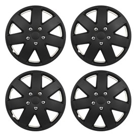 SCITOO 4pcs Set of 16-Inch Black Hubcaps can be Easily Installed on Car Truck SUV,Suitable for a Variety of Models,Beautiful and Rust-Proof