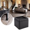 4PCS Durable Stackable Bed Risers Black Square MoisturE proof Insect