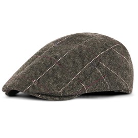 ACWOO Mens Tweed Flat Cap, Driving Hat, Newsboy Cap, Adjustable Fashion Newsboy Beret Hat, Driving Cabbie Flat Hat, Cambridge Flat Cap Unisex, Hunting Hats for Men, Hunting Flat Cap, Duckbill Hat