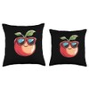 Acerola With Funny Sunglasses Throw Pillow