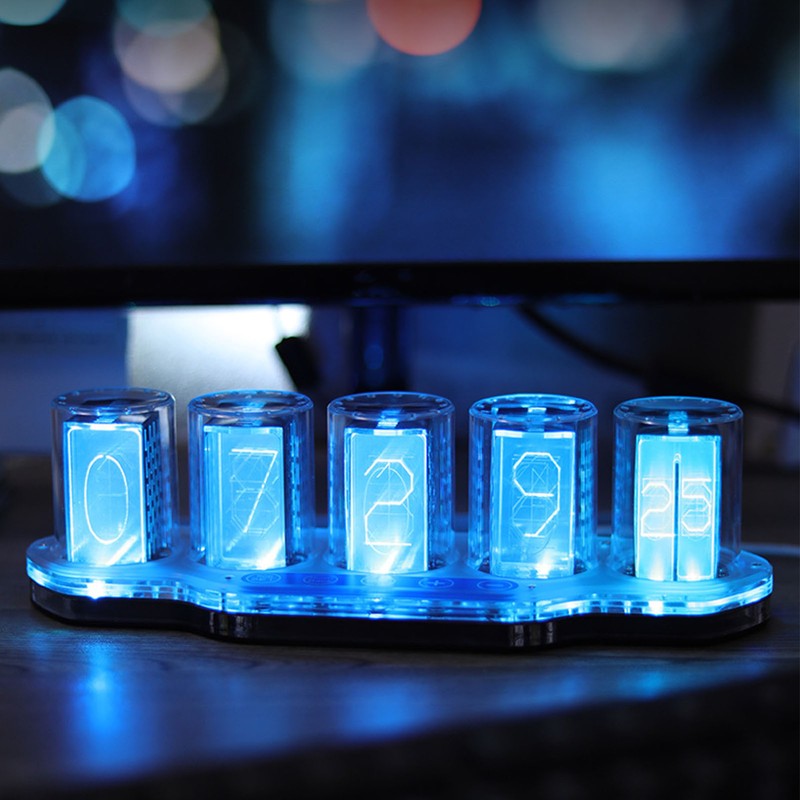 RGB Tube Clock LED Table Clock 24 Hour USB Powered