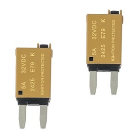 EPLZON EPLZON 5A DC 12V-32V Manual Reset Circuit Breaker ATM Low Profile T1 Mini Blade Fuses Breakers for Car Trucks Marine Boat RV Solar and More,2 Pack