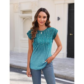 Zeagoo Womens Tank Tops Casual Basic T Shirts Loose Fit Crewneck Cap Sleeve Tee Summer Tops 2025