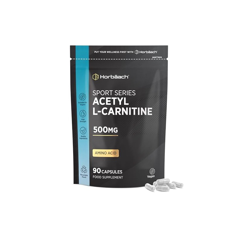 Acetyl L-Carnitine 500mg | 90 Vegan Capsules | High Strength