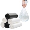 Nicesh Bolsas de basura pequeñas de 4 galones, negras, transparentes