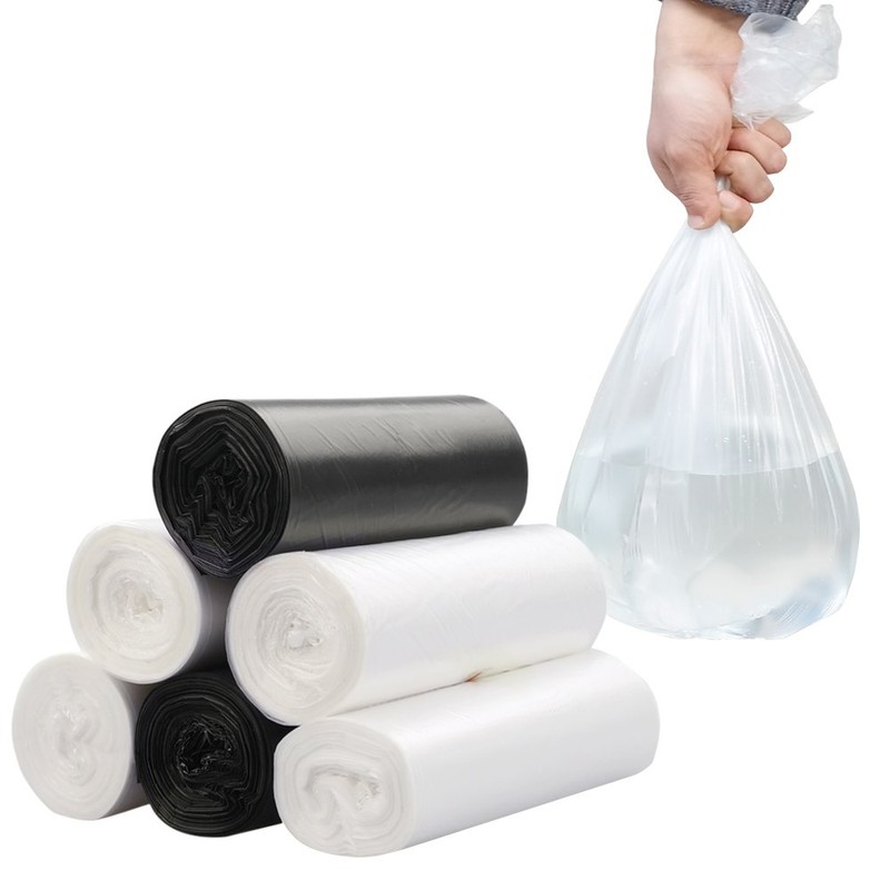 Nicesh Bolsas de basura pequeñas de 4 galones, negras, transparentes