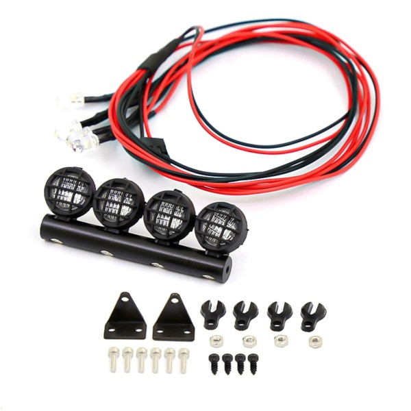For Axial 4 LED Light Bar Roof Lamp Headlight 1:24