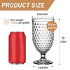 Wongblee Hobnail Glass Goblets 16.9 Oz, Stemmed Water Glasses, Iced