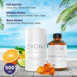 Levona Scent Essential Oil - Fresh Aroma for Home, Office, Hotel & Spa, Perfect in Humidifiers and Diffusers, Luxury Fragrance, with Citrus, Rosewood, Amber Notes - 500ml/ 17 fl oz, La Mamounia Dup