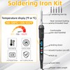 Soldering Iron Set, 60 W LCD Soldering Iron Adjustable Temperature