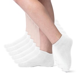 Silky Toes Kids Rayon Bamboo Ankle Socks Athletic Seamless Toe with Cushion, 3-6 Pairs Boys Girls No Show Socks