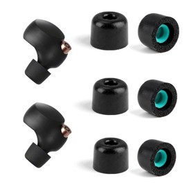 3 Pairs Memory Foam Ear Buds Earplugs for Sony WF-1000XM5 WF-1000XM4 WF-1000XM3, Eartips Compatible with Sony, Replacement Memory Foam Earplugs, Padded Comfort Ear Pads in Black (M)