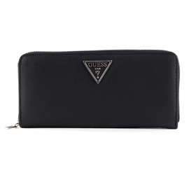 GUESS Women's Ambrose SLG Large Zip Around Accessory Travel Wallet, Bla, blue