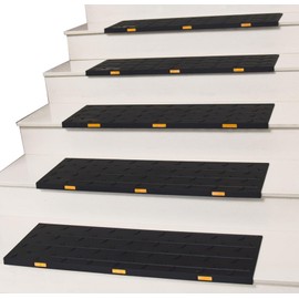 BESEA 5 Pack Rubber Stair Trends for Home Steps - 36 inch x 10 inch Carpet Stairs Indoor No-Slip Mats(Thicken Trends)
