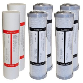 Alton Compatible APEC water filter Set 2x Bottom 3 filters for model ROES-50 ROES-75 RO-45 RO-90 RO-PH90 RO-PERM RO-Pump RO-Hi WFS-1000 ROES-UV75 ROES-PH75 ROES-PHUV75 ROES-UV75-SS 2 Sediment 4 Carbon