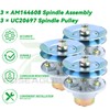 POSEAGLE 3 Pack Pre-Greased AM144608 Spindle Assembly with UC20697 Spindle