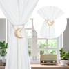 Magnetic Curtain Tiebacks Alloy Moon Curtain Holdbacks Silver/Gold Curtain Tie