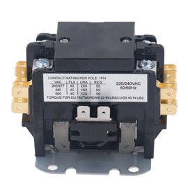 Air Conditioner Contactor 40 Amp 2 Pole Silver Alloy Contact Copper Coil Contactor for HVAC Condenser Compressor Motor 220V