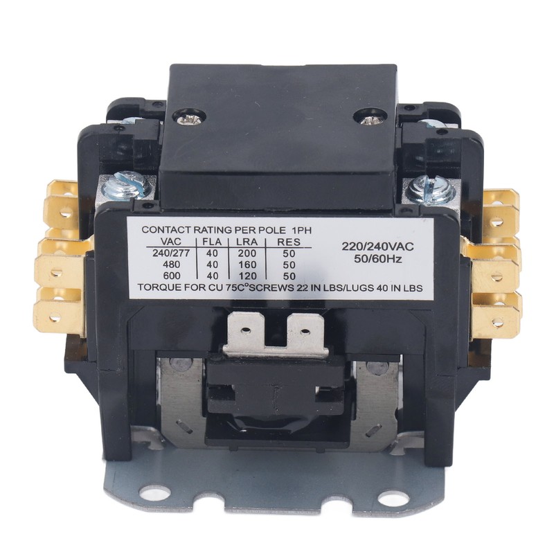 Air Conditioner Contactor 40 Amp 2 Pole Silver Alloy Contact