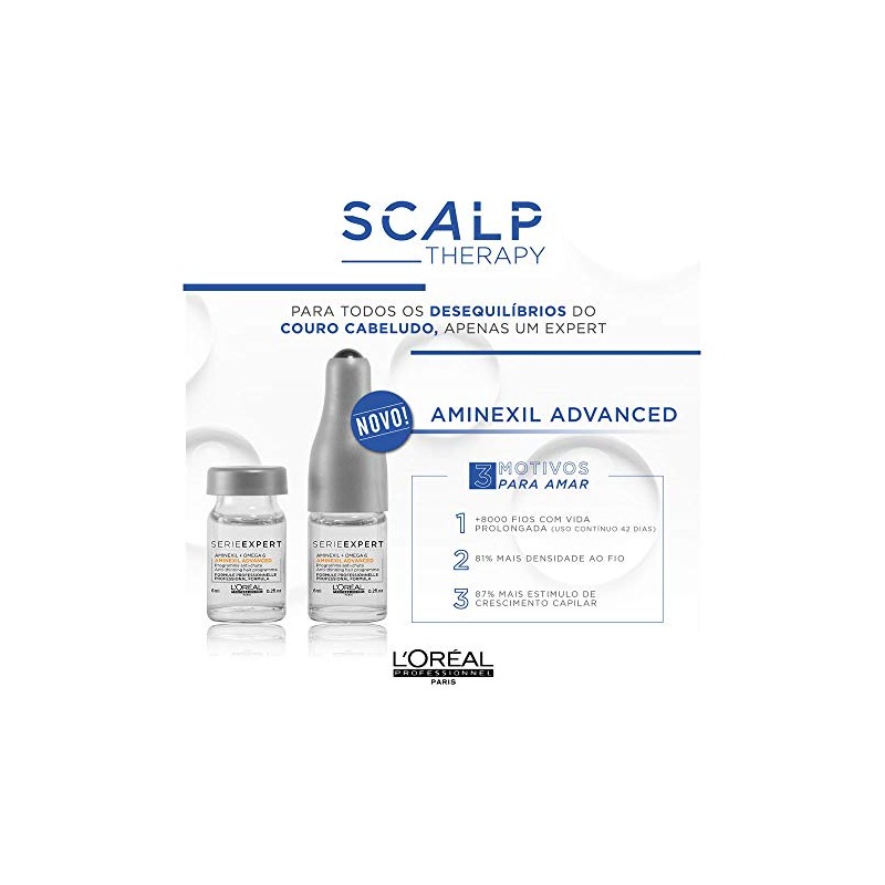 Oreál Professionnel Tratamiento Anti Caída Cabello Aminexil Advanced Ampolleta Omega