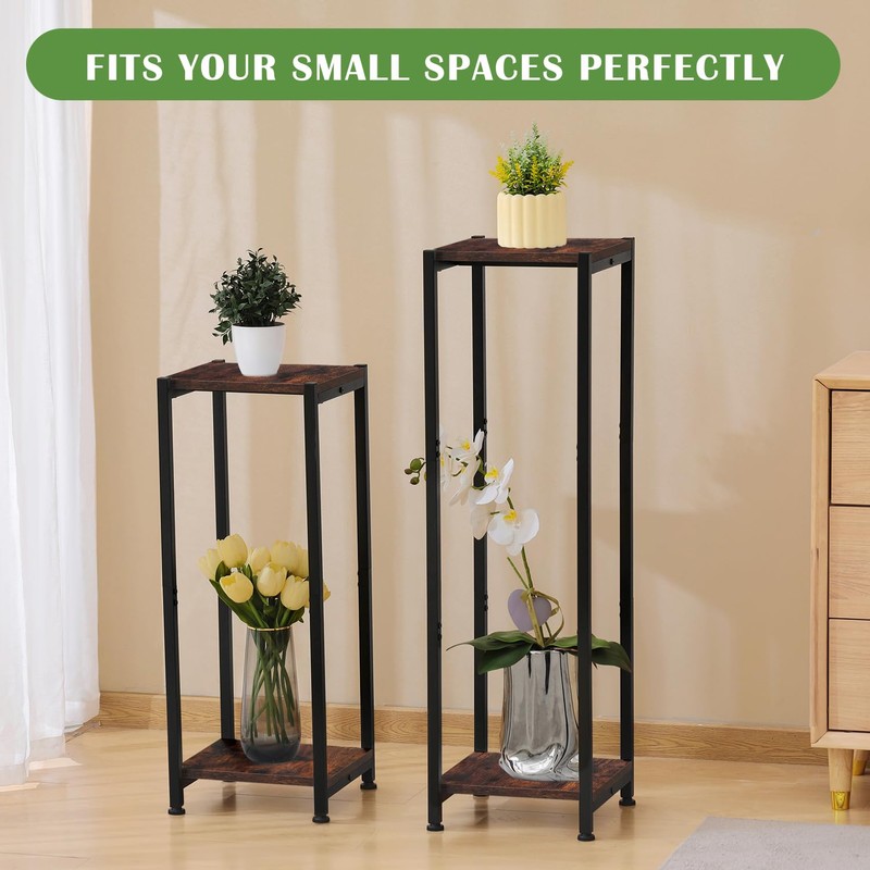 Extra Tall Plant Stand Indoor,40 Inch Plant Stands,2 Tier Metal