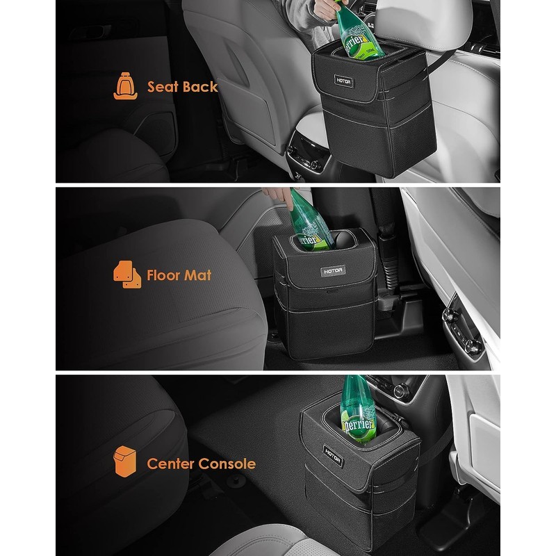 HOTOR Car Trash Can - 3.5 Gallon Ultra Large Car