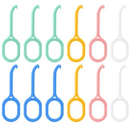 OFFCUP Aligner Removal Tool, 12PCS Retainer Remover Tool Kits, Invisible Braces Removal Tool Aligner Tooth Hook Braces Remover Hook for Invisible Brace Tooth Cleaning Oral Care (5 Colour)