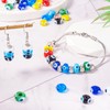 Bestewelry 54pcs Evil Eye Glass Beads Flat Round Eye Loose