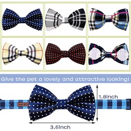 PET SHOW Small Dogs Collar Bowties Attachment Charms for Puppies Cats Embellishment Collars Accessories Bows Ties for Birthday Parties Holiday Wedding Supplies