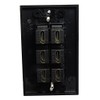RiteAV - 6 Port HDMI 2.0 Decorative Wall Plate (Black)