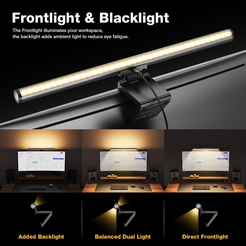 Douxlife Monitor Light Bar, Backlight with Touch Switch＆ Remote Dual