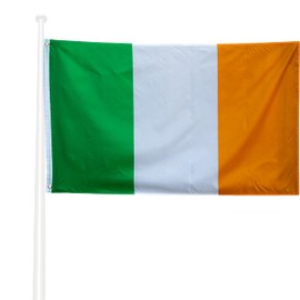 KliKIl Ireland Flag 90 x 150 cm - Irish Flag Fan Item Weatherproof Irish National Flag with Brass Eyelets Bright Colours and UV-Resistant for Outdoor Use Ireland