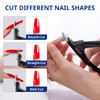 AIRSEE Professional Acrylic Nail Clipper with 15PCS Magnets Fake False