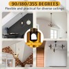 Tondiamo 4 Pcs Golden Sloped Ceiling Light Adapter 180 Degree