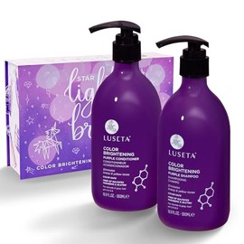 Luseta - Juego de champú y acondicionador morado para cabello rubio, 2 x 16.9 onzas líquidas | Eliminates Brassiness & Tones Gray, Bleached Hair, Neut