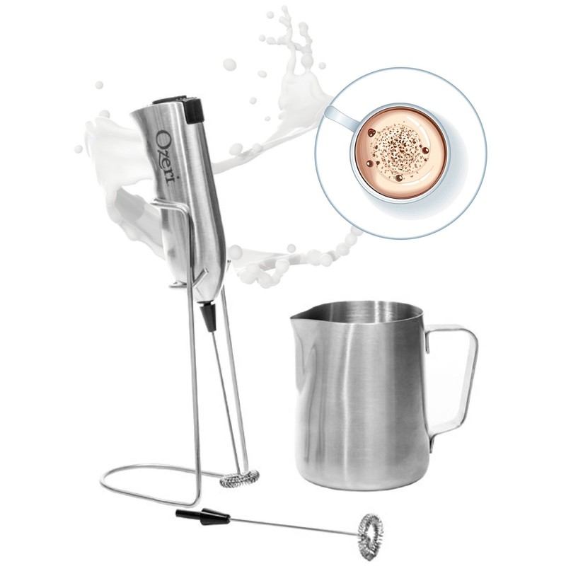 Ozeri Deluxe Milk Frother and 12 oz Frothing Pitcher in